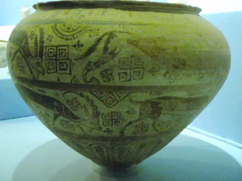 Vase with animals and swastikas design, located at Archaeological Museum of Izmir, Turkey